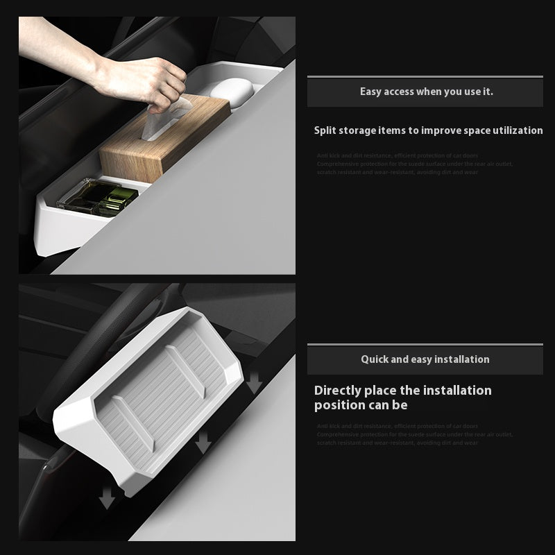 Cyber truck Dashboard Silicone Storage Box – Anti-Slip Organizer for Tesla Cyber truck Interior - Additional Product Image