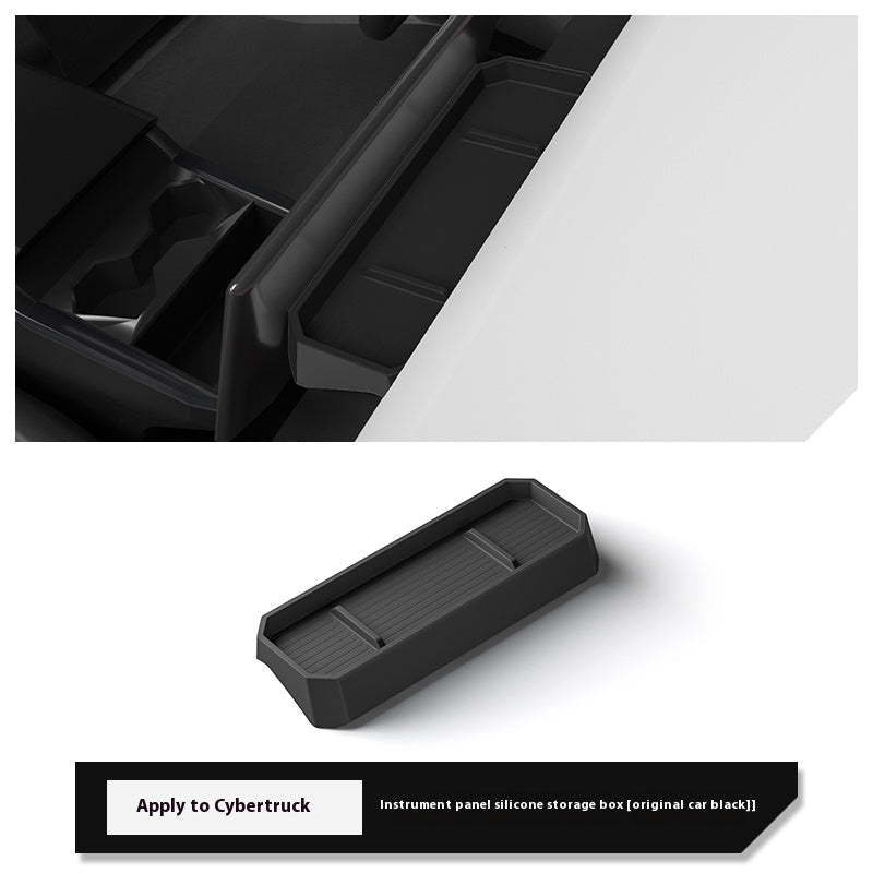 Cyber truck Dashboard Silicone Storage Box – Anti-Slip Organizer for Tesla Cyber truck Interior - Main Product Image