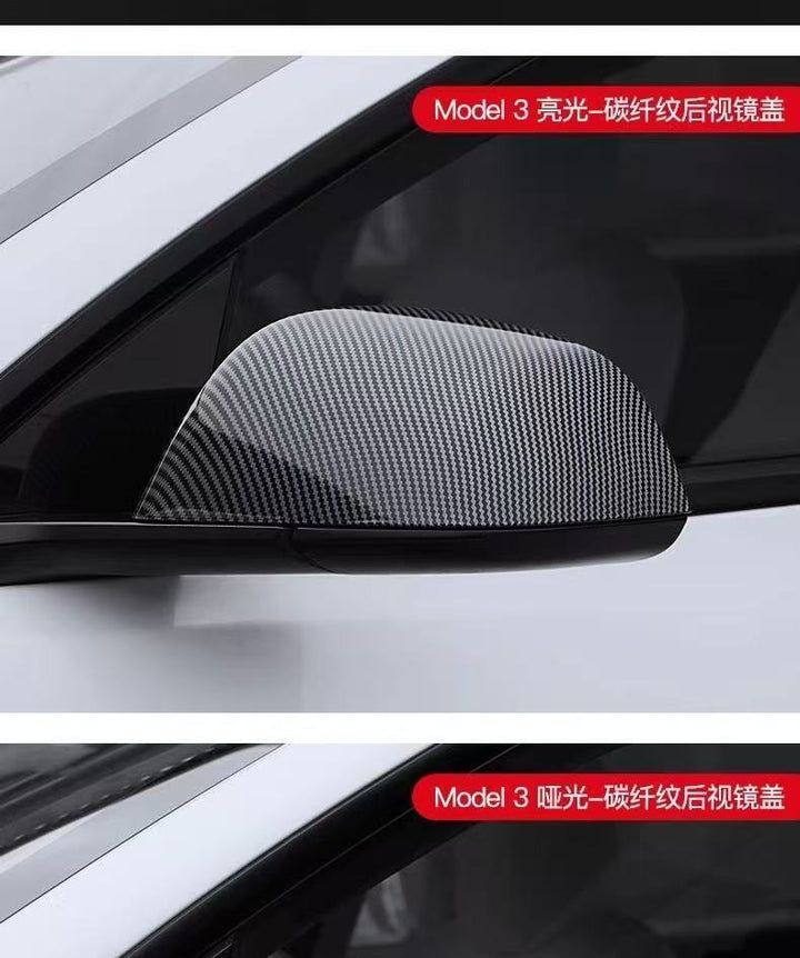 carbon fiber side mirror cover caps for Tesla model Y