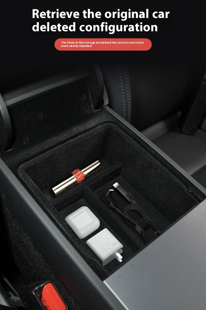 For 2024 and later upgraded Tesla Model 3/Y center console storage tray armrest box - custom interior accessories, suitable for 2024 and later