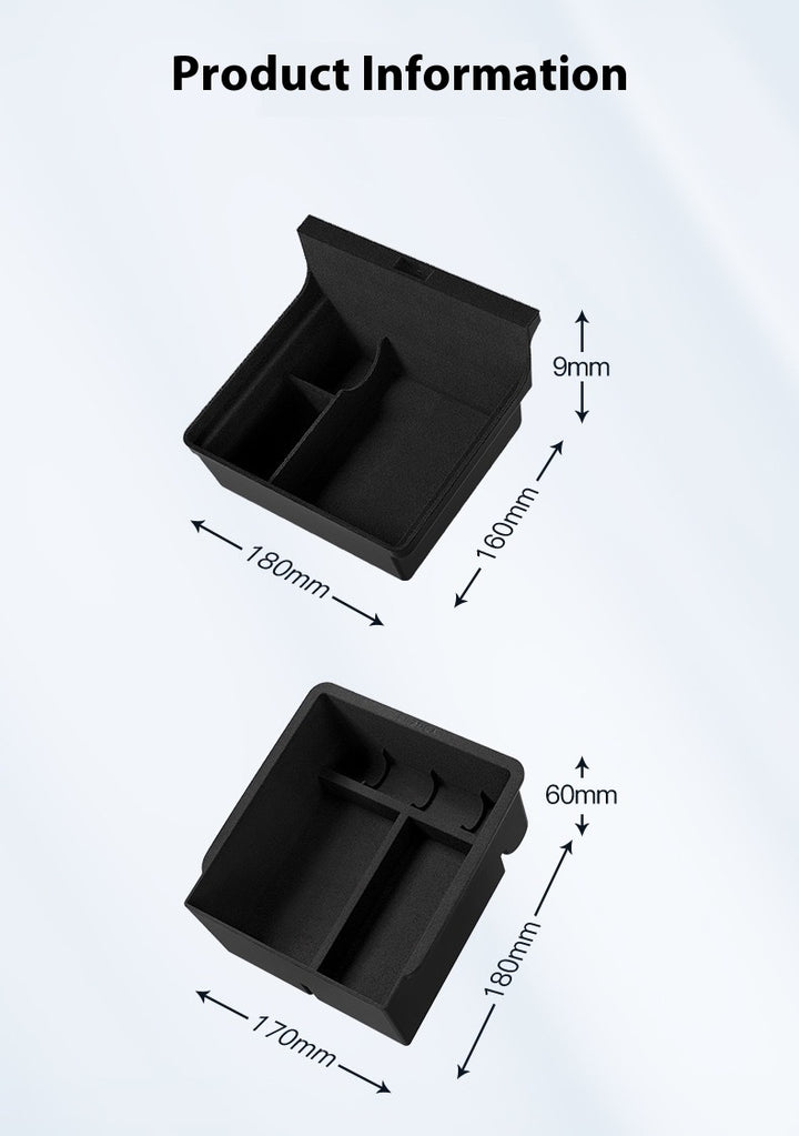 For 2024 and later upgraded Tesla Model 3/Y center console storage tray armrest box - custom interior accessories, suitable for 2024 and later