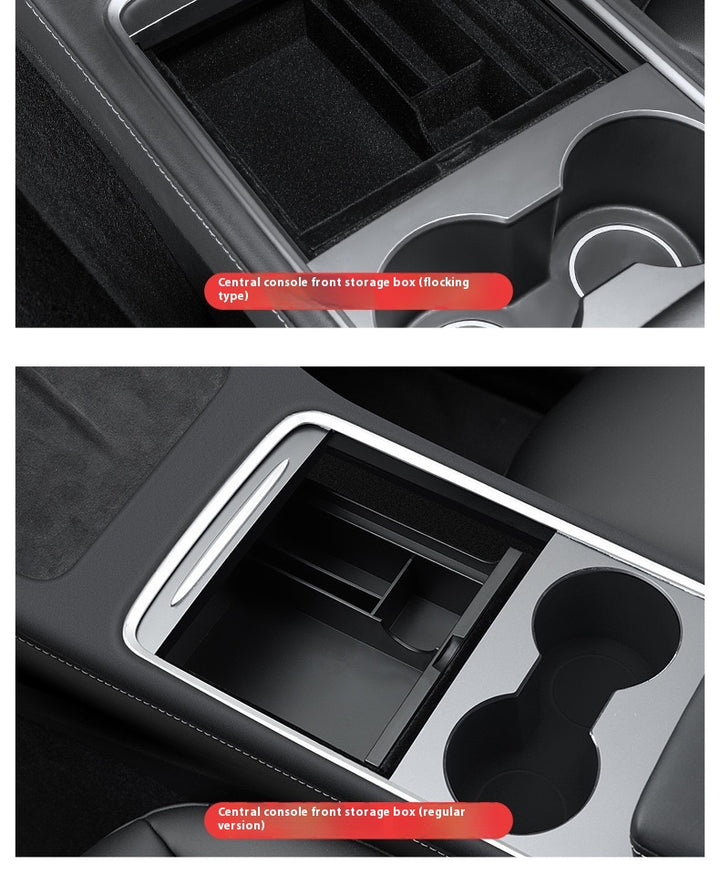 For 2024 and later upgraded Tesla Model 3/Y center console storage tray armrest box - custom interior accessories, suitable for 2024 and later