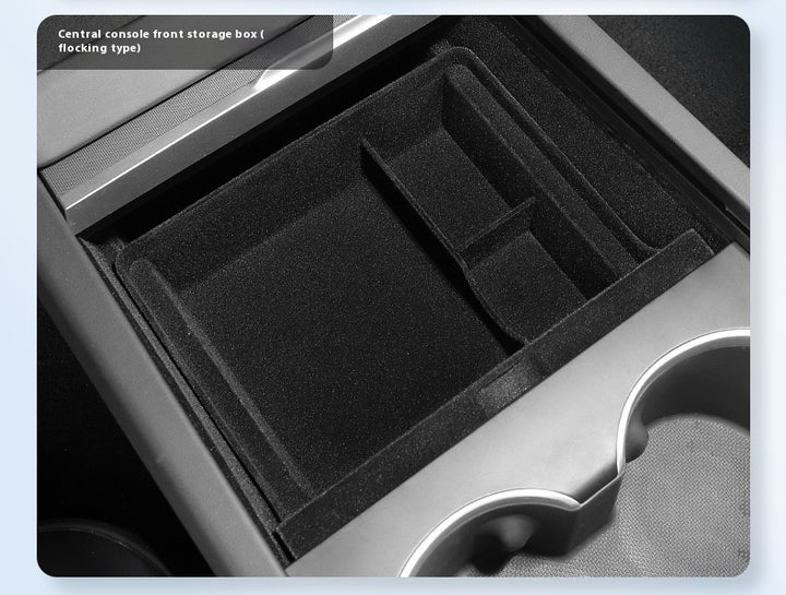 For 2024 and later upgraded Tesla Model 3/Y center console storage tray armrest box - custom interior accessories, suitable for 2024 and later