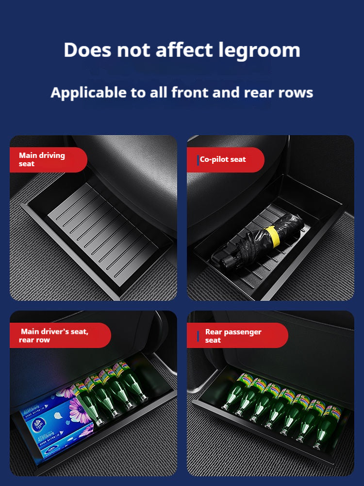 custom fit Tesla model Y under-seat storage box