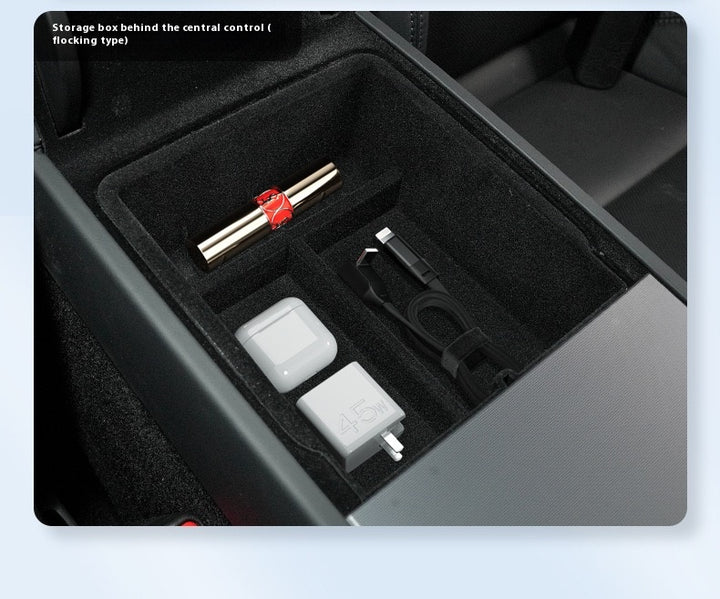 For 2024 and later upgraded Tesla Model 3/Y center console storage tray armrest box - custom interior accessories, suitable for 2024 and later