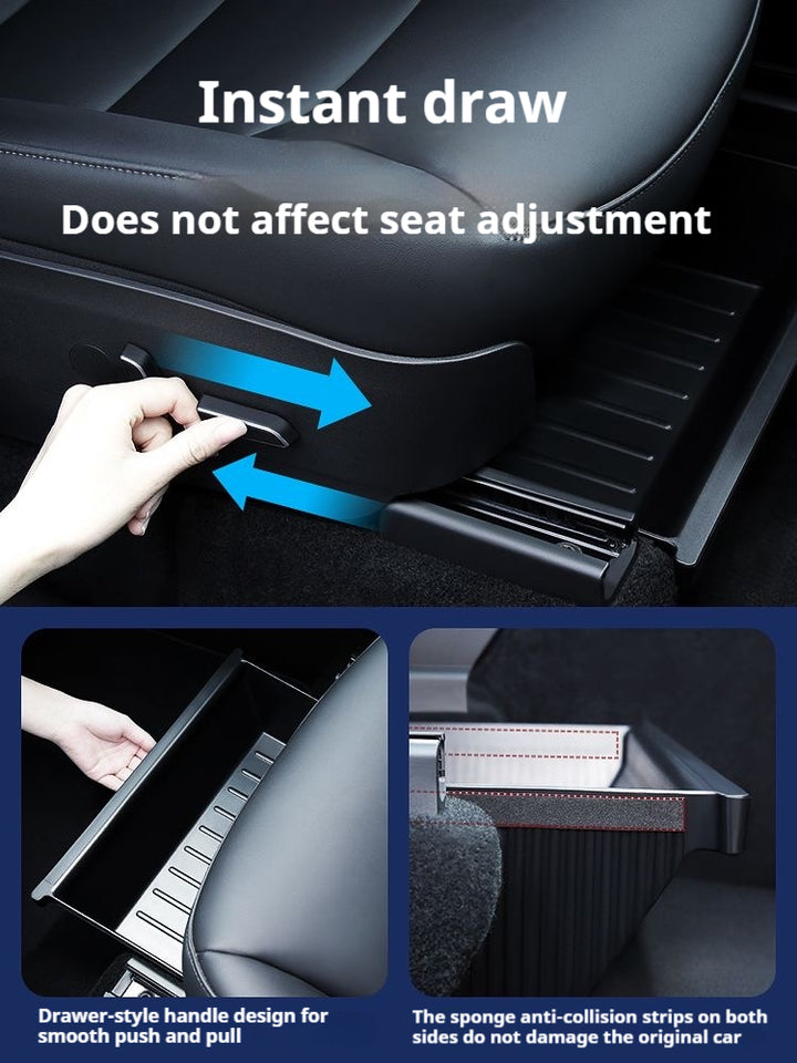 custom fit Tesla model Y under-seat storage box