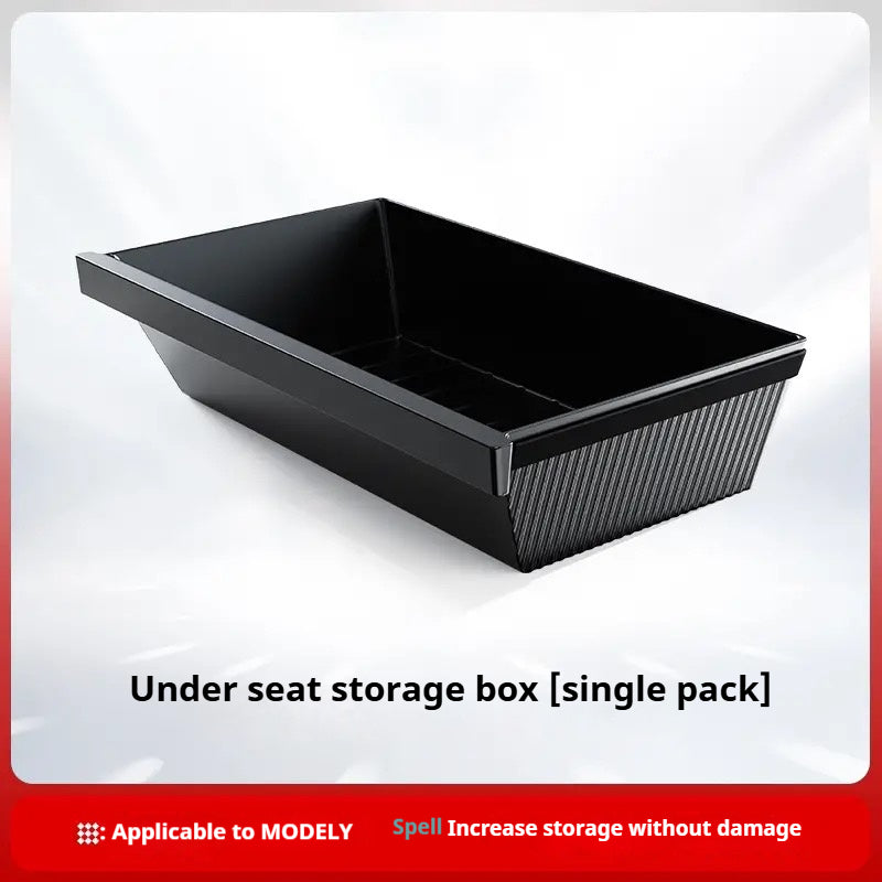 custom fit Tesla model Y under-seat storage box