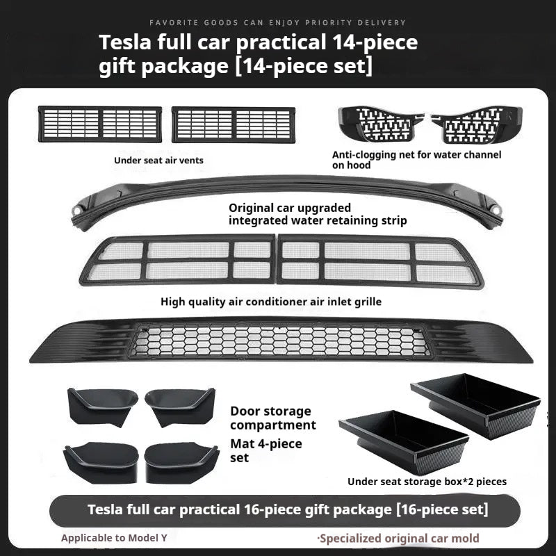 custom fit Tesla model Y under-seat storage box