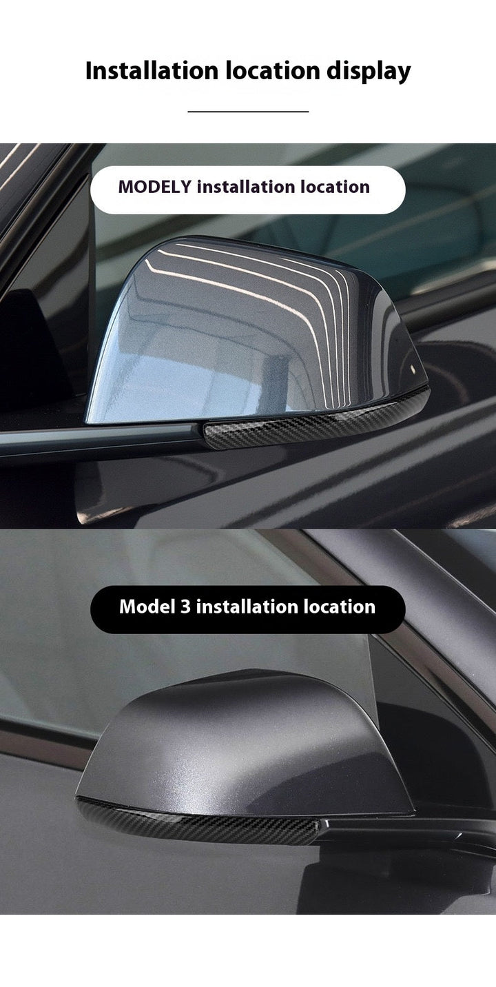 Tesla Model 3/Y Upgraded Rearview Mirror Anti-collision Strip - Rearview Mirror Protective Cover