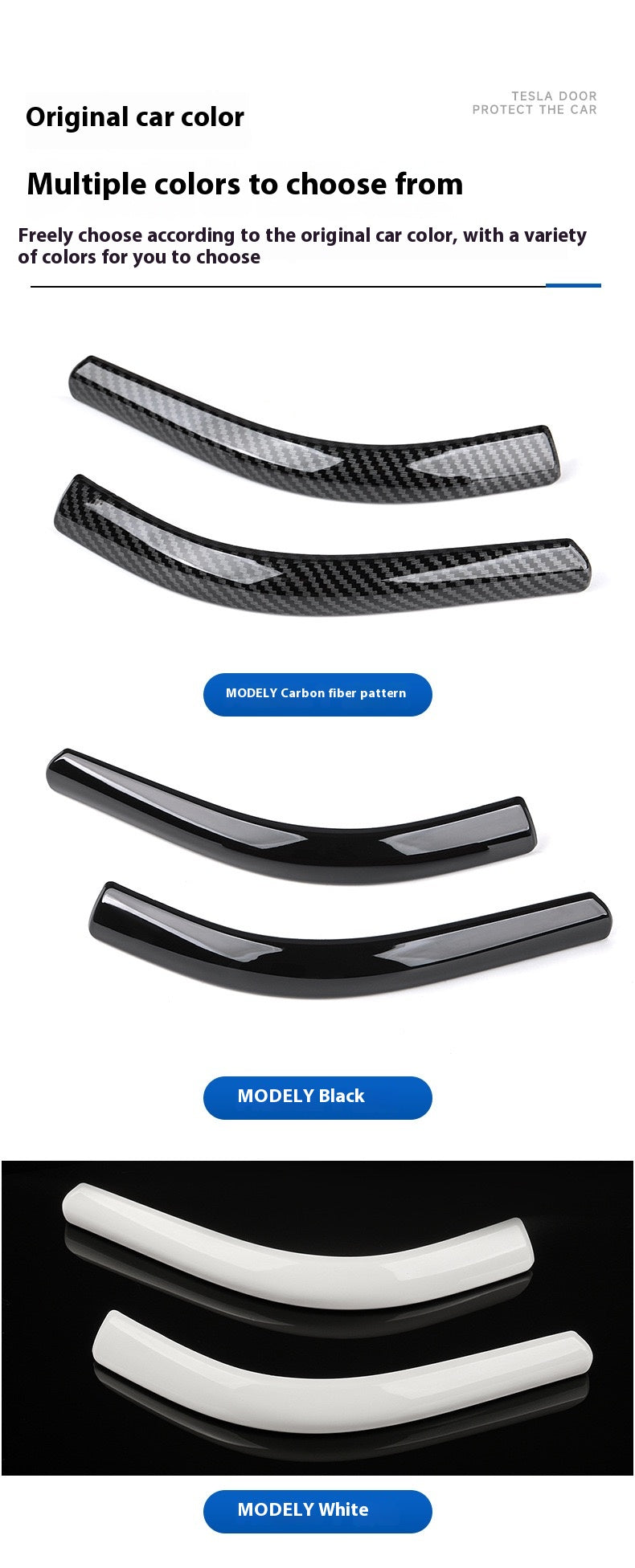 Tesla Model 3/Y Upgraded Rearview Mirror Anti-collision Strip - Rearview Mirror Protective Cover