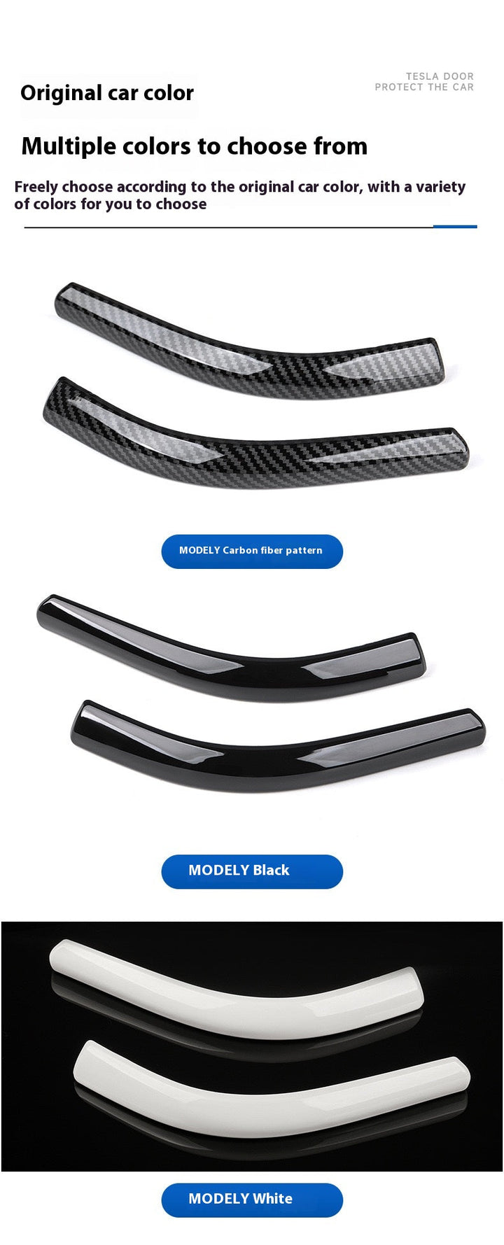 Tesla Model 3/Y Upgraded Rearview Mirror Anti-collision Strip - Rearview Mirror Protective Cover