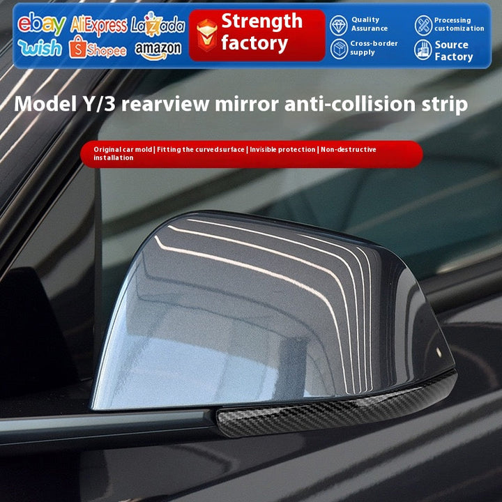 Tesla Model 3/Y Upgraded Rearview Mirror Anti-collision Strip - Rearview Mirror Protective Cover