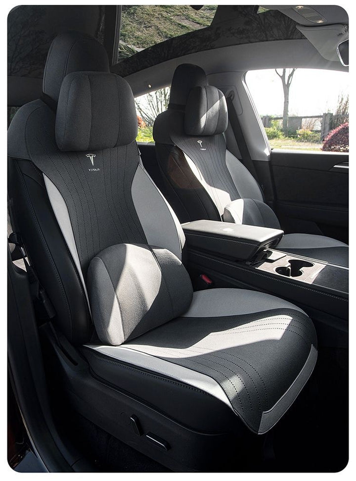 custom Tesla model 3/Y seat cushion – thin, breathable, half-wrapped Sue’s cars eat pad for year-round comfort
