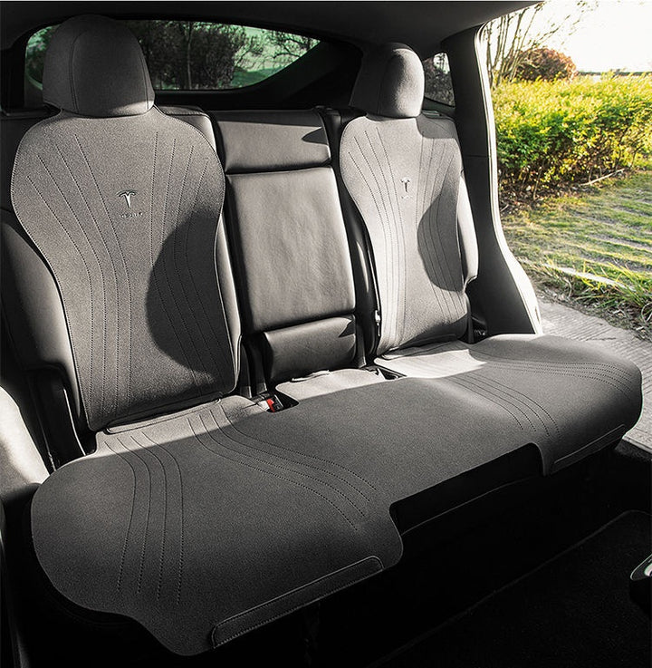 custom Tesla model 3/Y seat cushion – thin, breathable, half-wrapped Sue’s cars eat pad for year-round comfort