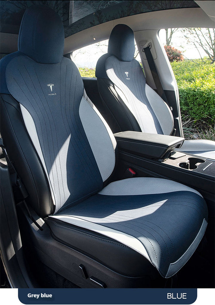 custom Tesla model 3/Y seat cushion – thin, breathable, half-wrapped Sue’s cars eat pad for year-round comfort