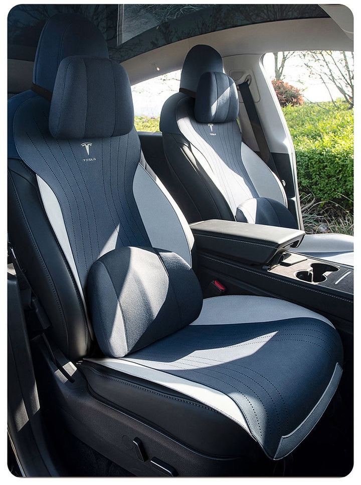 custom Tesla model 3/Y seat cushion – thin, breathable, half-wrapped Sue’s cars eat pad for year-round comfort
