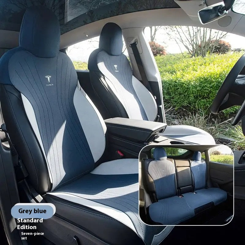 custom Tesla model 3/Y seat cushion – thin, breathable, half-wrapped Sue’s cars eat pad for year-round comfort