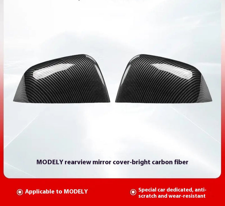 carbon fiber side mirror cover caps for Tesla model Y
