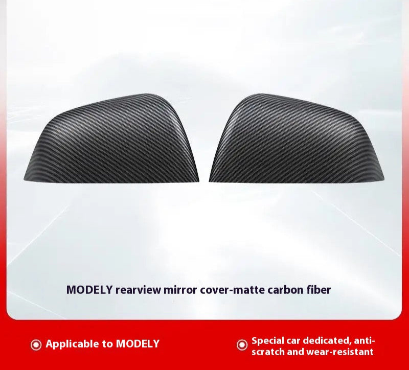 carbon fiber side mirror cover caps for Tesla model Y