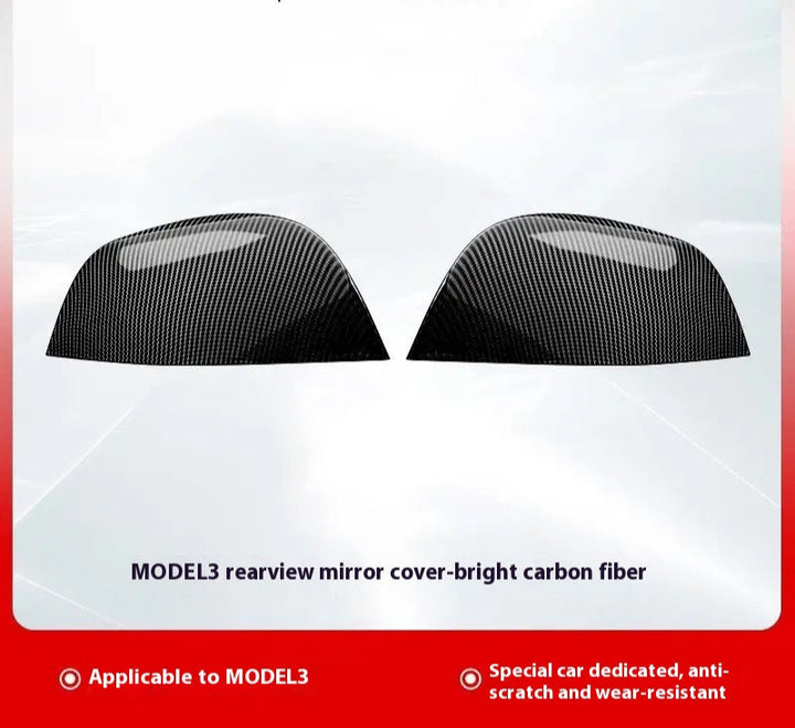 carbon fiber side mirror cover caps for Tesla model Y