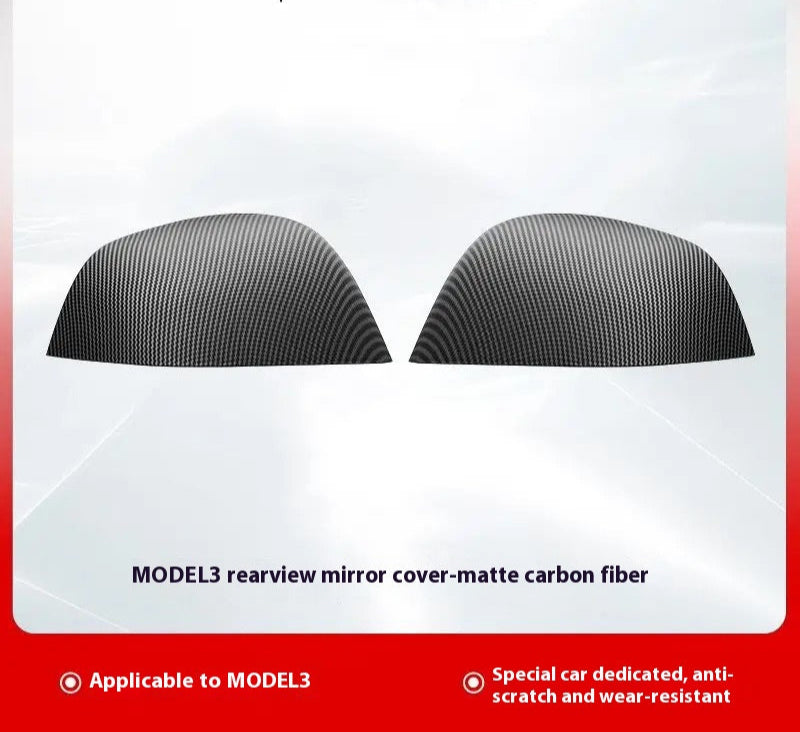 carbon fiber side mirror cover caps for Tesla model Y