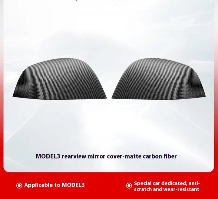 carbon fiber side mirror cover caps for Tesla model Y