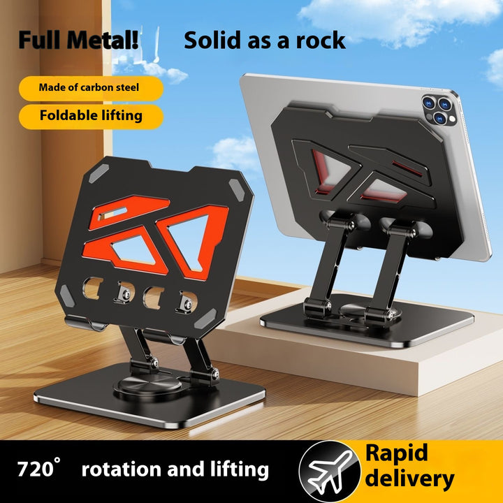 360° Rotating Tablet Stand – Foldable Metal Desktop Holder for Online Classes, Gaming, Study, and Hands-Free Use
