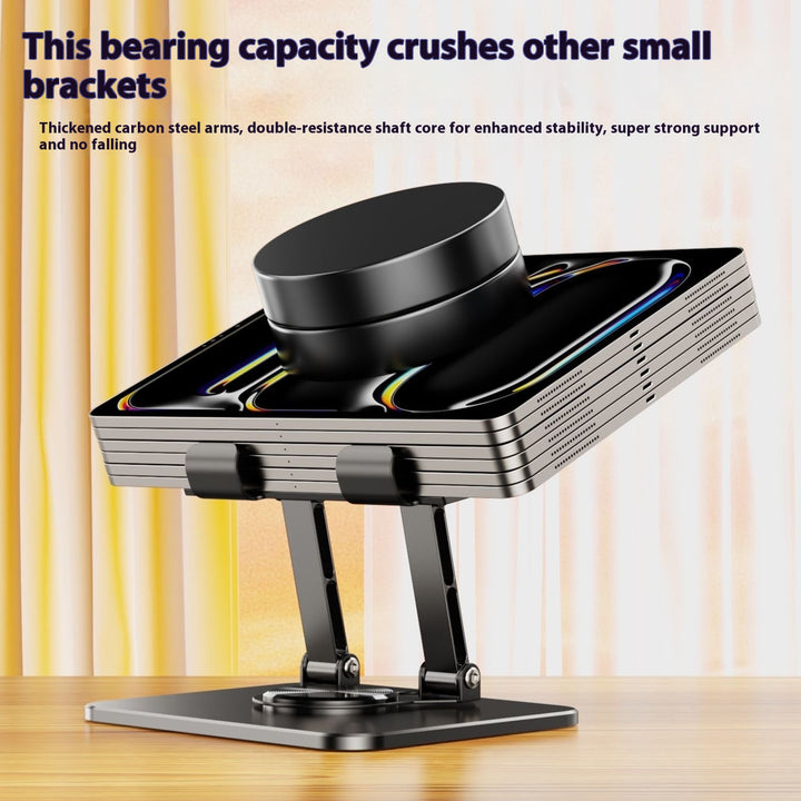 360° Rotating Tablet Stand – Foldable Metal Desktop Holder for Online Classes, Gaming, Study, and Hands-Free Use