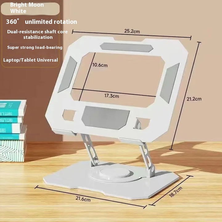 360° Rotating Tablet Stand – Foldable Metal Desktop Holder for Online Classes, Gaming, Study, and Hands-Free Use