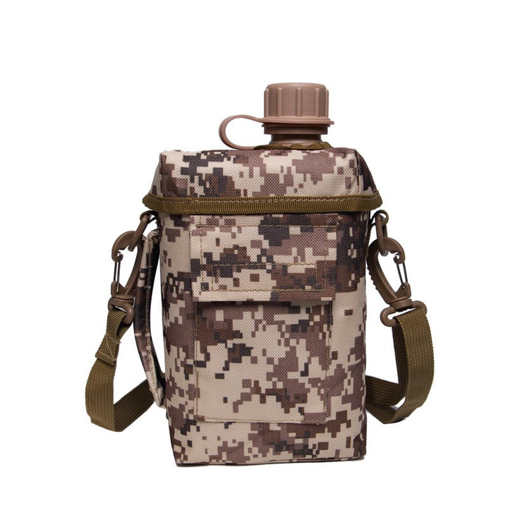 2L Tactical Military Camouflage Water Bottle - Large Capacity Outdoor Survival Water Bottle with Shoulder Strap | Portable Hydration Bottle for Hiking, Camping, Backpacking and Adventure
