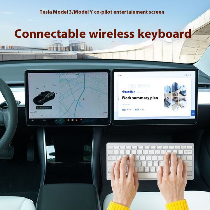 Tesla Model Y / Model 3 Passenger Entertainment Display - Navigation Upgrade, Smart Assistant, Futuristic Add ON