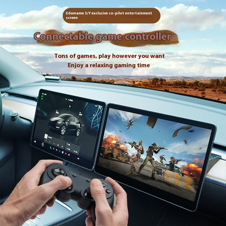 Tesla Model Y / Model 3 Passenger Entertainment Display - Navigation Upgrade, Smart Assistant, Futuristic Add ON