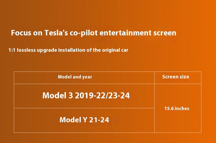 Tesla Model Y / Model 3 Passenger Entertainment Display - Navigation Upgrade, Smart Assistant, Futuristic Add ON