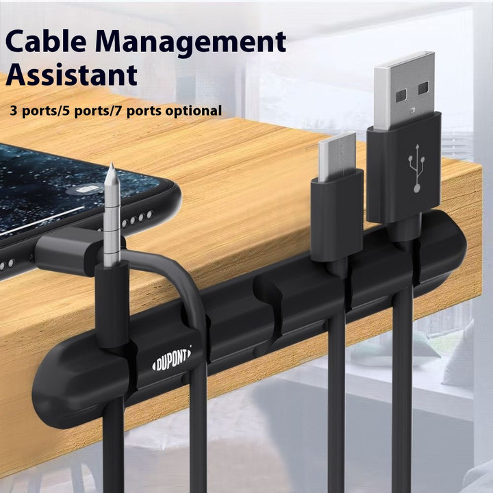 Desktop Cable Organizer - Durable DuPont Wire Management Box for Charging Cords, Phone Cords, Headphone Cords, Desktop Storage