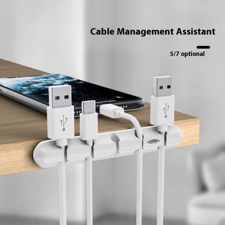 Desktop Cable Organizer - Durable DuPont Wire Management Box for Charging Cords, Phone Cords, Headphone Cords, Desktop Storage
