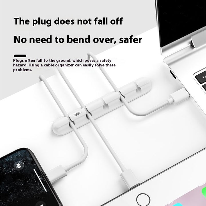 Desktop Cable Organizer - Durable DuPont Wire Management Box for Charging Cords, Phone Cords, Headphone Cords, Desktop Storage
