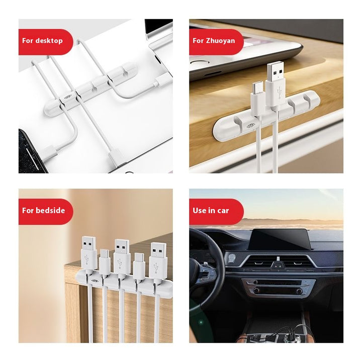 Desktop Cable Organizer - Durable DuPont Wire Management Box for Charging Cords, Phone Cords, Headphone Cords, Desktop Storage