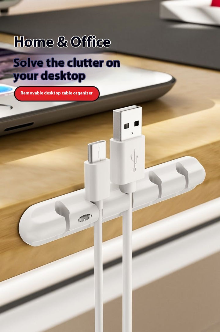 Desktop Cable Organizer - Durable DuPont Wire Management Box for Charging Cords, Phone Cords, Headphone Cords, Desktop Storage