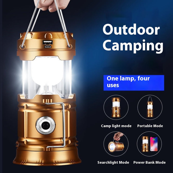 Camping Light Solar Lantern Multi-function Camping Light Tent Light Work Light Outdoor Lighting Portable Lantern