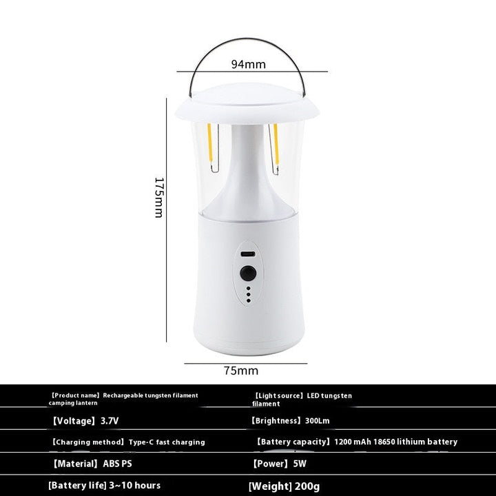 Camping Light Solar Lantern Multi-function Camping Light Tent Light Work Light Outdoor Lighting Portable Lantern