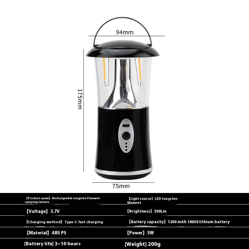 Camping Light Solar Lantern Multi-function Camping Light Tent Light Work Light Outdoor Lighting Portable Lantern