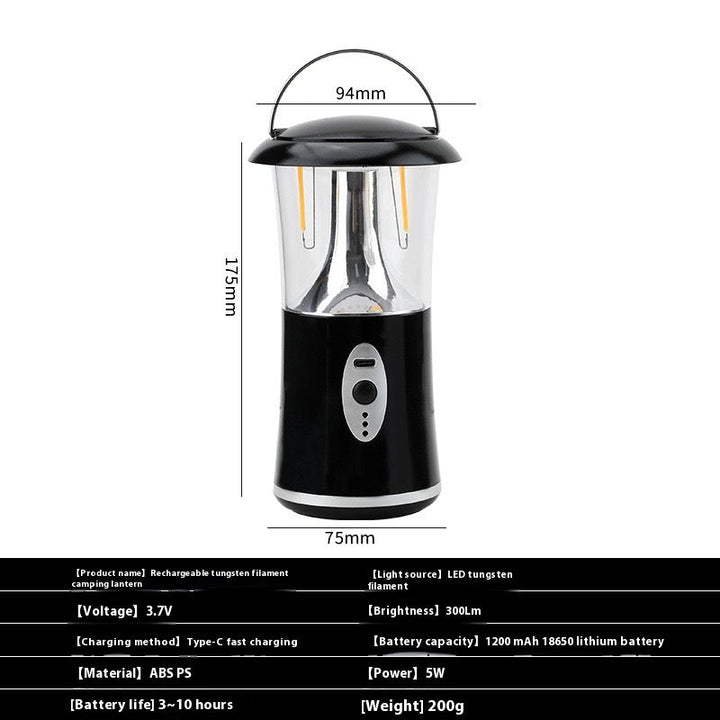 Camping Light Solar Lantern Multi-function Camping Light Tent Light Work Light Outdoor Lighting Portable Lantern