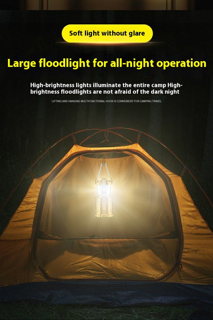 Camping Light Solar Lantern Multi-function Camping Light Tent Light Work Light Outdoor Lighting Portable Lantern