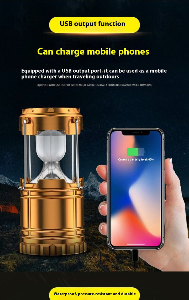 Camping Light Solar Lantern Multi-function Camping Light Tent Light Work Light Outdoor Lighting Portable Lantern