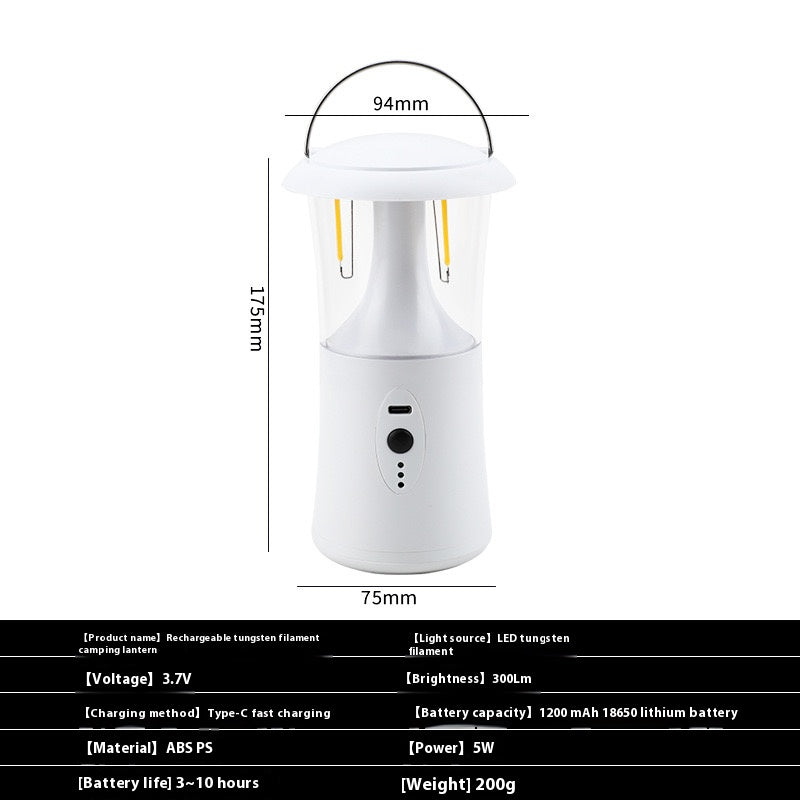 Camping Light Solar Lantern Multi-function Camping Light Tent Light Work Light Outdoor Lighting Portable Lantern