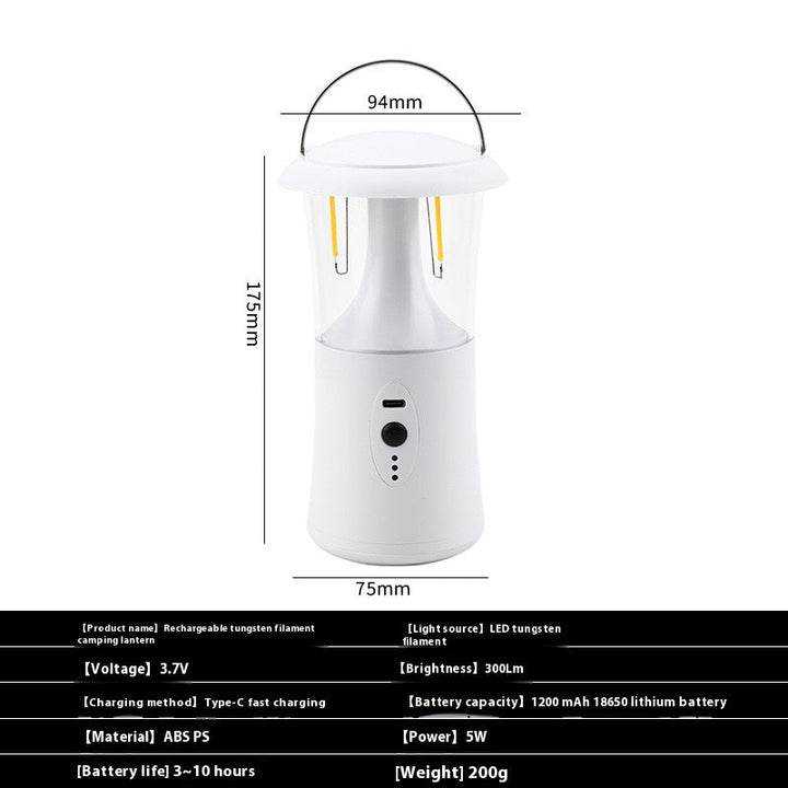 Camping Light Solar Lantern Multi-function Camping Light Tent Light Work Light Outdoor Lighting Portable Lantern