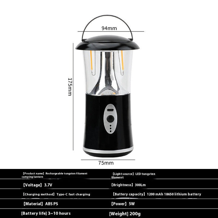 Camping Light Solar Lantern Multi-function Camping Light Tent Light Work Light Outdoor Lighting Portable Lantern