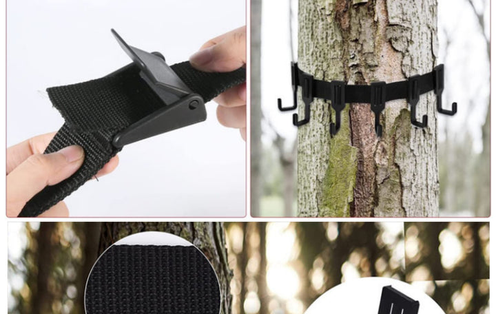 Camping, Tree Gear Hook, Outdoor Tree Hook with Net for Camping and Hiking Gear