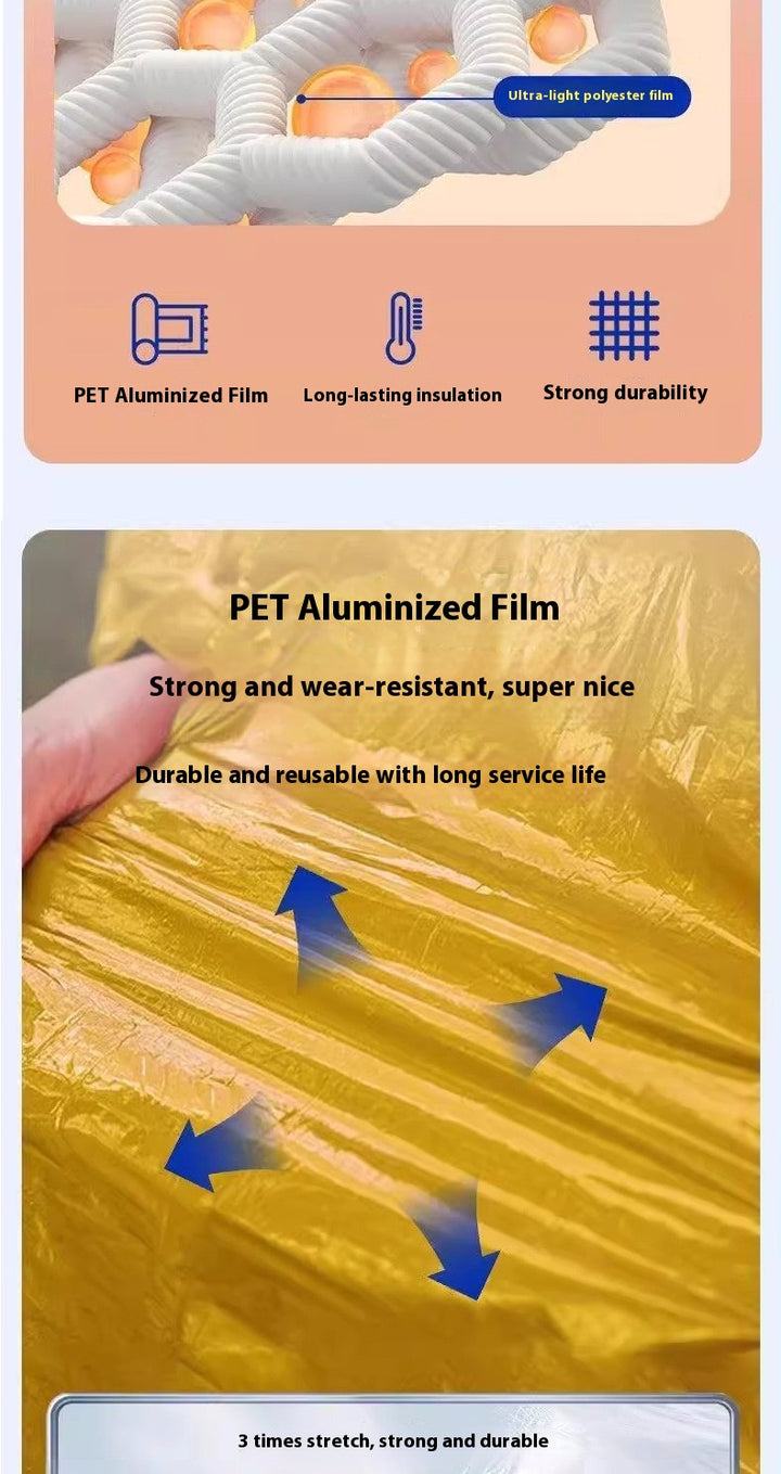 Emergency Survival Blanket - Insulated, Waterproof, Sun-Proof, Reusable Aluminum Foil Blanket for Camping, Hiking, First Aid, Disaster Prevention, Outdoor Sheltering