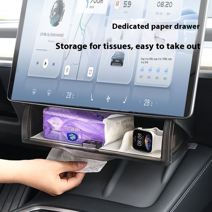 Magnetic Storage Box for Tesla Model Y - Driver Side Mini Glove Box Organizer - Hidden Interior Storage Accessory